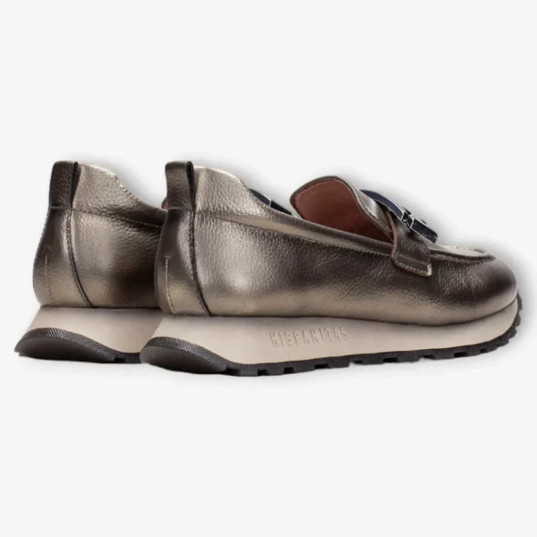 Hispanitas Sport Moccasin Loira Grey with Silver Buckle and TRIFLOW