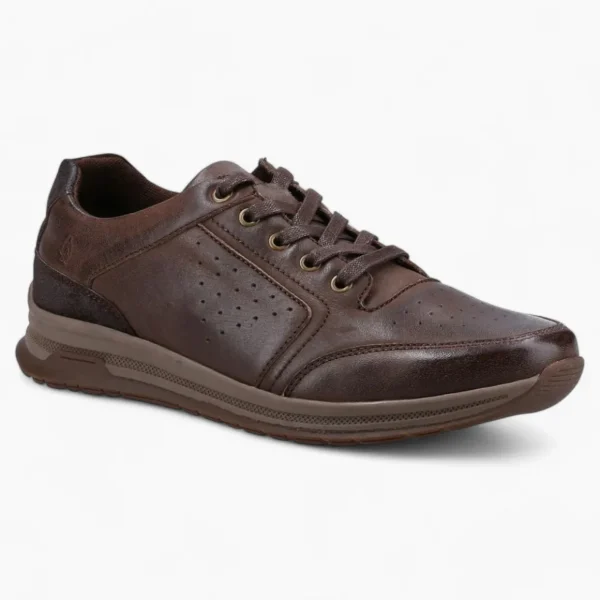 Hush Puppies Joseph Men's Classic Lace-Up Shoes – Leather & Memory Foam Comfort