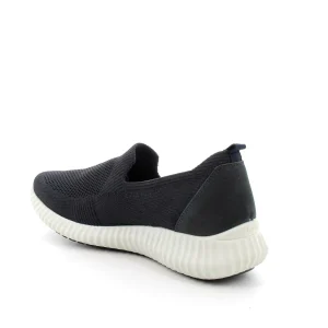 IGI & Co Italian Runner Sneakers - Black Textile Upper with White Sole, Memory Foam Insole