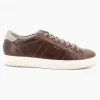 Igi & Co Men's Smooth Brown Leather Runner Shoes with Memory Foam Insole