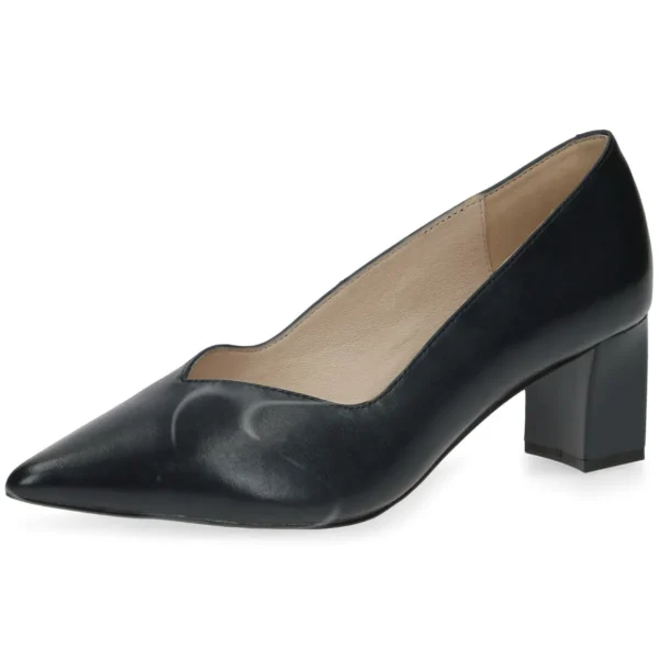 Impress Me Block Heel Navy Pumps