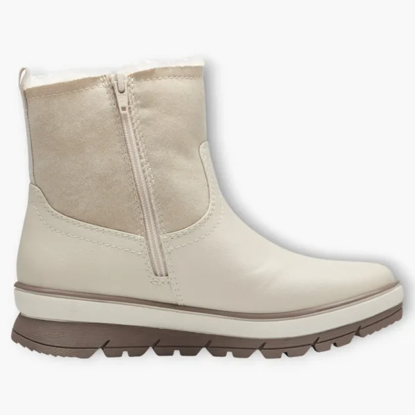Ivory Women's Fur-Lined Boots with Wedge Sole