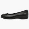 Jana Black Ballerina-Style Pumps with Bow Detail