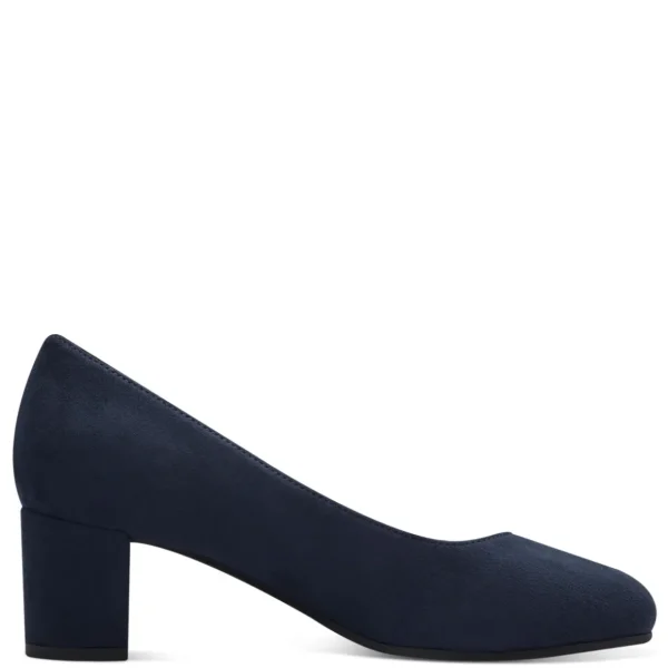 Jana Navy Wide-Fit Block Heel Shoe: Stability and Comfort