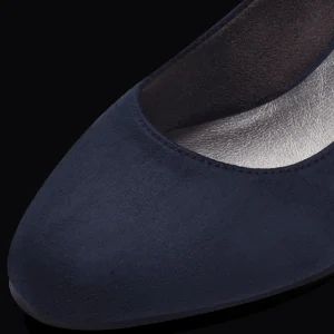 Jana Navy Wide-Fit Block Heel Shoe: Stability and Comfort