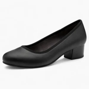 Jana Softline Black Block Heel – Wide Fit & Dressy Comfort