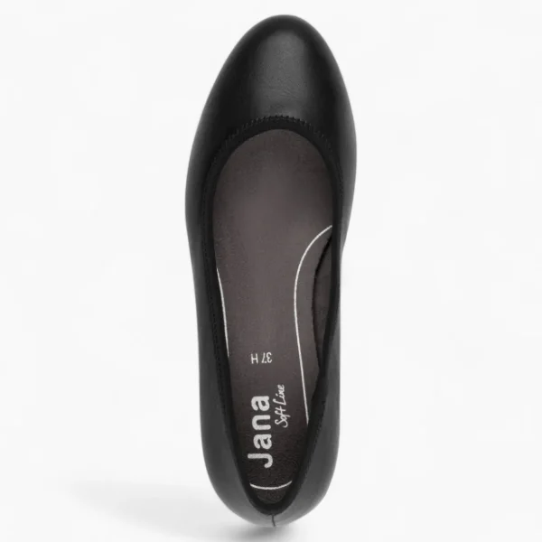 Jana Softline Black Block Heel – Wide Fit & Dressy Comfort
