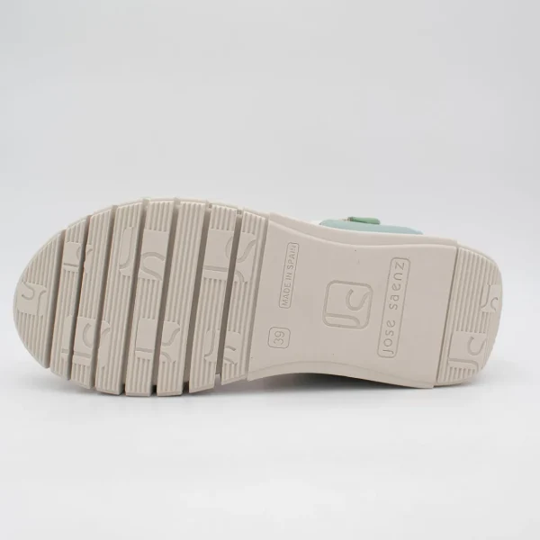 Jose Saenz Beige & Turquoise Velcro Sandal – Stylish & Trendy