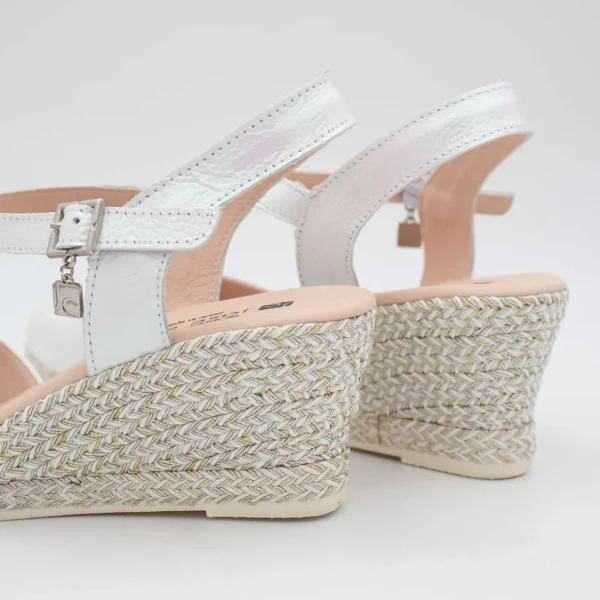 Jose Saenz Off-White Espadrille Wedge – Elegant & Comfortable