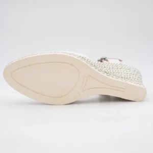 Jose Saenz Off-White Espadrille Wedge – Elegant & Comfortable