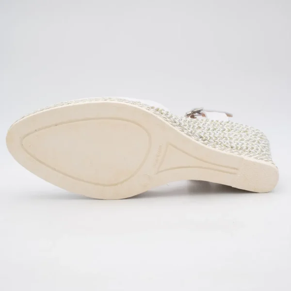 Jose Saenz Off-White Espadrille Wedge – Elegant & Comfortable