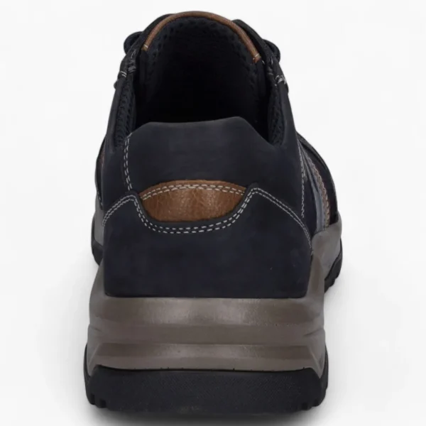 JOSEF SEIBEL Leroy 56 Men's Wide-Fit Waterproof Hiking Shoes – Navy Leather & Suede with Removable Insole