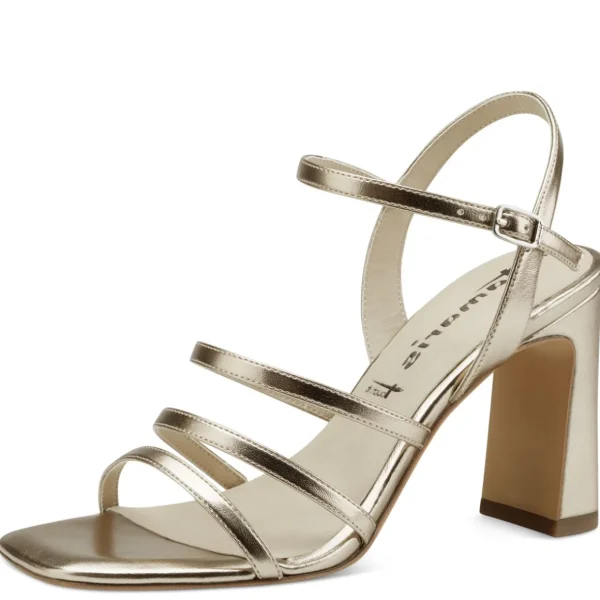 Luxe Look Gold Strappy Sandals – Elegant & Comfortable