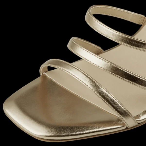 Luxe Look Gold Strappy Sandals – Elegant & Comfortable