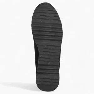 Marco Tozzi All-Black Runner – Dressy with Gold Zipper