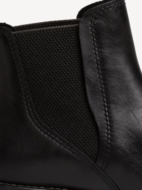 Marco Tozzi Black Leather Chelsea Boot – Classic & Comfortable