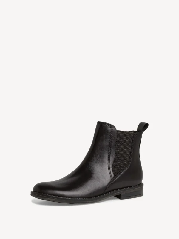 Marco Tozzi Black Leather Chelsea Boot – Classic & Comfortable