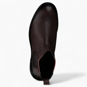 Marco Tozzi by Guido Maria Kretschmer Men's Cognac Chelsea Boots – Brown Leather with Orange Accents