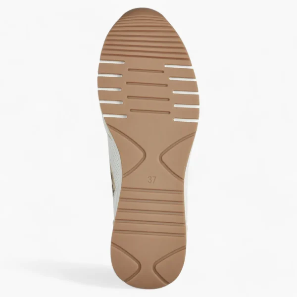 Marco Tozzi Gold & Leopard Print Runner – Wedge Sole