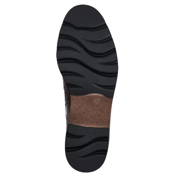 Marco Tozzi Vegan Brogue-Style Loafers with Laces in brown