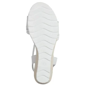 Marco Tozzi White Gold-Detailed Wedge Sandal