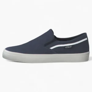 Navy Casual Slip-On Shoe with White Sole - S.Oliver