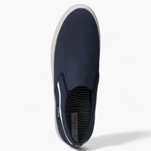 Navy Casual Slip-On Shoe with White Sole - S.Oliver