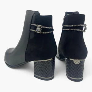 Redz F3925 Block Heeled Ankle Boots in Black – Glamorous Women's Boots