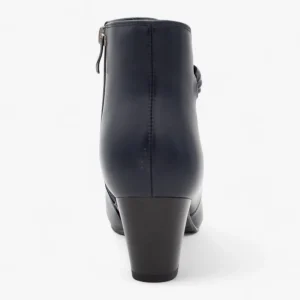 Redz Women's Block Heel Ankle Boot – Sleek Navy Design