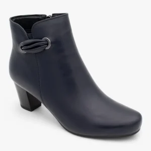 Redz Women's Block Heel Ankle Boot – Sleek Navy Design