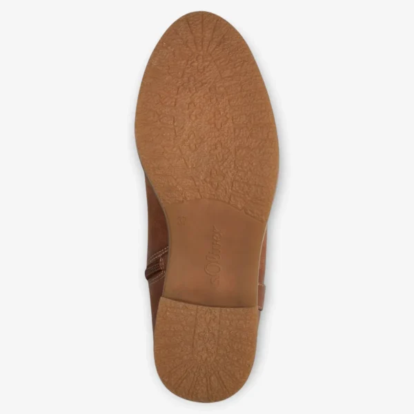 S.Oliver Ladies Brown Boots with Side Zip and Block Heel