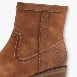 S.Oliver Ladies Brown Boots with Side Zip and Block Heel