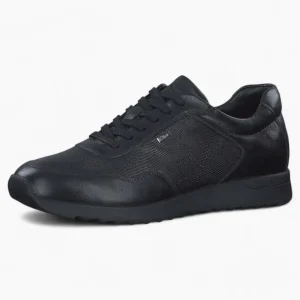 S.Oliver Men's Black Leather Lace-Up Shoes