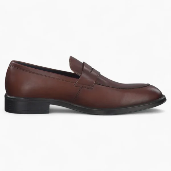 S.Oliver Men's Classic Brown Leather Penny Loafers