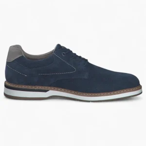 S.Oliver Men's Navy Nubuck Lace-Up Shoes with Soft Foam Insole
