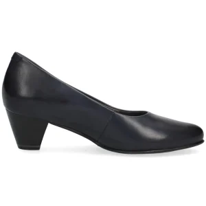 Sophisticated Statement Navy Leather Pumps