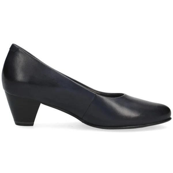 Sophisticated Statement Navy Leather Pumps