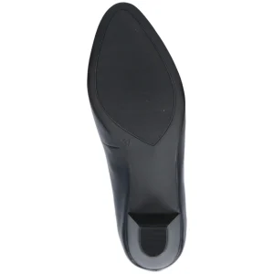 Sophisticated Statement Navy Leather Pumps