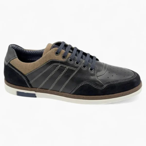 Sord Navy Casual Men's Shoe with White Sole and Tan Details by Dubarry