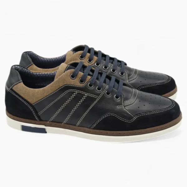Sord Navy Casual Men's Shoe with White Sole and Tan Details by Dubarry