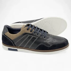 Sord Navy Casual Men's Shoe with White Sole and Tan Details by Dubarry