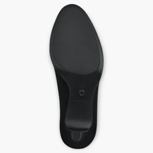 Tamaris Black Faux Suede Heels with Modern Comfort