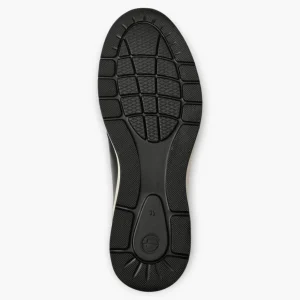Tamaris Black Leather Trainer-Style Shoes with Wedge Sole and Side Zip