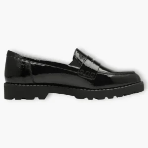 Tamaris Black Patent Chunky Loafers