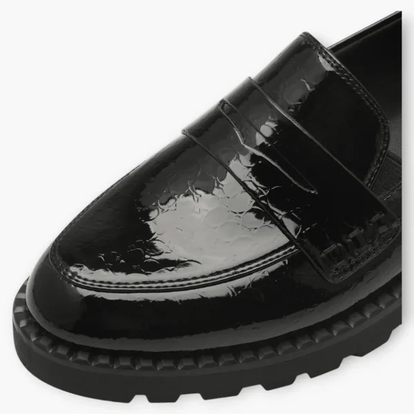Tamaris Black Patent Chunky Loafers