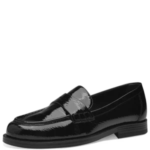 Tamaris Black Patent Loafer – Classic, Chic & Comfortable
