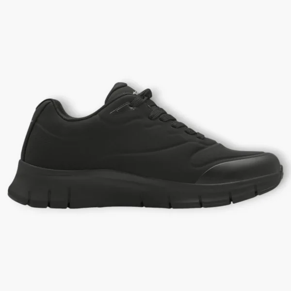 Tamaris Black Waterproof Lace-Up Shoe with Wedge Sole and Tex Membrane