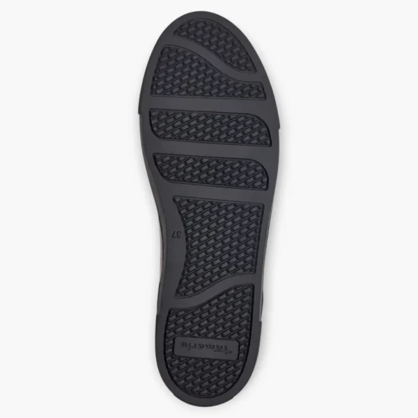 Tamaris Bordeaux Trainer-Style Shoes with Black Side Sole and Zip