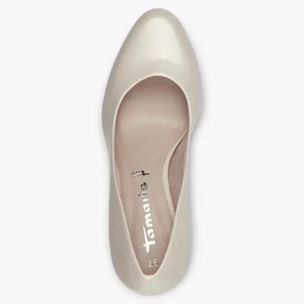 Tamaris Champagne Heels with Platform for Added Comfort