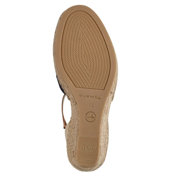 Tamaris Espadrille Sandals - Navy & Beige